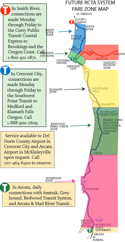 Crescent City Oregon Map Route 20 - Redwood Coast Transit Authority