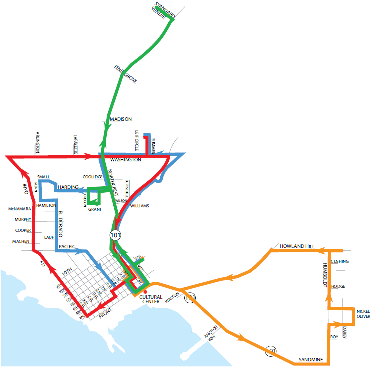 Rtc Maps And Schedules Routes & Schedules - Redwood Coast Transit Authority